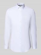 Jake*s Slim Fit Business-Hemd mit Kentkragen in Weiss, Größe 35/36