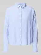 0039 Italy Regular Fit Bluse aus Leinen-Baumwoll-Mix Modell 'LUCY' in ...