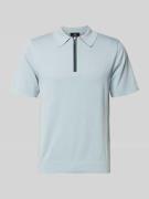 PAUL SMITH Regular Fit Poloshirt mit Reißverschluss in Hellblau, Größe...