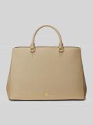 Lauren Ralph Lauren Henkeltasche mit Logo-Applikation in Sand, Größe 1