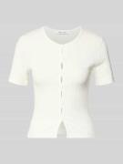 Samsøe Samsøe Strickshirt mit Knopfleiste Modell 'SAJUNI' in Weiss, Gr...