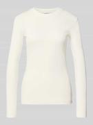 Marc O'Polo Slim Fit Langarmshirt aus Baumwoll-Mix in Weiss, Größe L