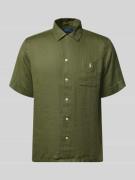 Polo Ralph Lauren Regular Fit Freizeithemd aus reinem Leinen in Oliv, ...
