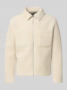 JAKE*S STUDIO MEN Hemdjacke mit Reißverschluss in Kitt, Größe M