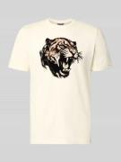 Antony Morato Regular Fit T-Shirt mit Motiv-Print in Offwhite, Größe L