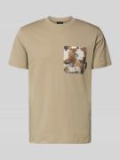 ARMANI EXCHANGE T-Shirt mit Brusttasche in Beige, Größe L