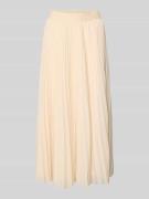 V by Vera Mont Plisseerock mit elastischem Bund in Hellgelb, Größe 34