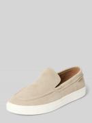 PS Poelman Loafer aus echtem Leder mit Logo-Detail in Sand, Größe 43