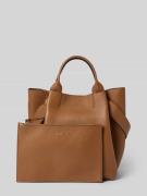 Abro Handtasche mit Logo-Applikation in Cognac, Größe 1