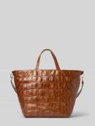 Abro Tote Bag mit Logo-Detail Modell 'Alba' in Cognac, Größe 1