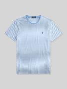 Polo Ralph Lauren Slim Fit T-Shirt aus reiner Baumwolle in Bleu, Größe...