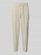 BOSS Green Tapered Fit Stoffhose mit Tunnelzug Modell 'T_FLEX' in Sand...