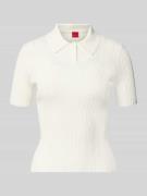 HUGO Slim Fit Strickpullover aus Viskose-Mix Modell 'Sareplette' in Of...