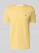 Fynch-Hatton T-Shirt mit Rundhalsausschnitt und Label-Stitching in GEL...
