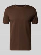 Fynch-Hatton T-Shirt mit Rundhalsausschnitt und Label-Stitching in Hel...