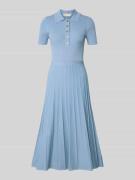 MICHAEL Michael Kors Midikleid aus Viskose mit Polokragen und Knopflei...