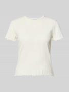 JAKE*S STUDIO WOMAN T-Shirt mit Muschelsaum in Offwhite, Größe L
