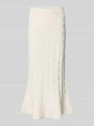 BOSS Enganliegender Midi-Rock aus Viskose-Mix Modell 'Foppy' in Offwhi...