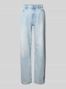 REVIEW Straight Leg Jeans aus reiner Baumwolle in Hellblau, Größe 26