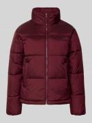 REVIEW Steppjacke mit Label-Stitching in Rostrot, Größe S