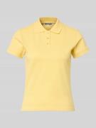 REVIEW Kurzärmliges Poloshirt in Piquéoptik mit Kragen und Logosticker...