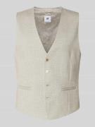 ATELIER TORINO Weste mit V-Ausschnitt und Paspeltaschen in Beige, Größ...