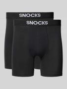 Snocks Boxershorts mit elastischem Label-Bund in Black, Größe L