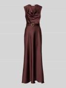 Rinascimento Regular Fit Abendkleid aus Satin in Schoko, Größe XL