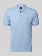 BOSS Orange Slim Fit Poloshirt aus Baumwoll-Mix Modell 'PASSERZIP' in ...