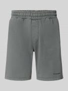 Pegador Shorts mit elastischem Bund und Logo-Stitching in Anthrazit, G...