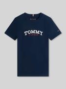 Tommy Hilfiger Kids Regular Fit T-Shirt aus reiner Baumwolle in Marine...
