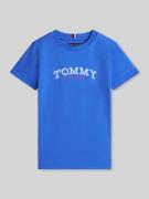 Tommy Hilfiger Kids Regular Fit T-Shirt aus reiner Baumwolle in Royal,...