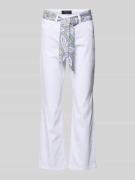 Marc Cain Hose mit Bindegürtel in Weiss, Größe 38