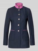 WHITE LABEL Slim Fit Blazer aus Leinen-Baumwoll-Mix in Marine, Größe 3...