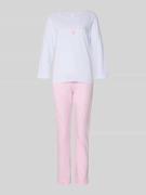 LOUIS & LOUISA Pyjama aus reiner Baumwolle Modell 'Lieblingshase' in R...