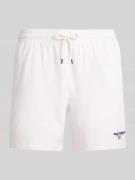 Polo Ralph Lauren Badeshorts mit Label Stitching in Weiss, Größe L