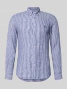 Polo Ralph Lauren Slim Fit Freizeithemd aus reinem Leinen in Marine, G...