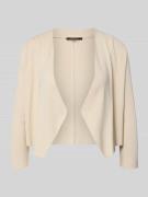 comma Strickjacke in offener Passform mit 3/4-Arm in Sand, Größe L