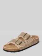 Birkenstock Ledersandalen mit Dornschließen Modell 'Arizona' in Taupe,...