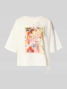 Christian Berg Woman Relaxed Fit T-Shirt mit Logo-Print in Offwhite, G...