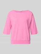 Lanius Relaxed Fit T-Shirt aus Hanf-Mix in Pink, Größe 34