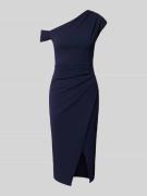 Lipsy Slim Fit Kleid in asymmetrischem Design in Marine, Größe 36
