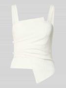 Little Mistress Trägertop aus Viskose-Mix in Wickel-Optik in Weiss, Gr...