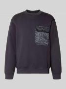 ARMANI EXCHANGE Sweatshirt mit Rundhalsausschnitt und Brusttasche in M...