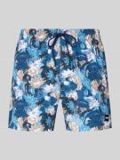 BOSS Regular Fit Badeshorts mit Allover-Muster Modell 'PIRANHA' in Hel...