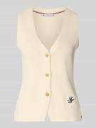Tommy Hilfiger Slim Fit Weste aus reiner Baumwolle in Weiss, Größe L