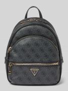 Guess Rucksack mit Allover-Logo-Print Modell 'MANHATTAN' in Anthrazit,...