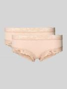 Skiny Slim Fit Panties mit Spitzenbesatz in Beige, Größe 36
