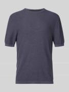 Marc O'Polo Regular Fit T-Shirt aus Baumwoll-Leinen-Mix in Dunkelblau,...