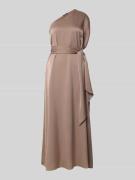 Windsor Cocktailkleid im One-Shoulder-Design mit Bindegürtel in Taupe,...
